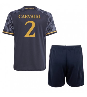 Real Madrid Daniel Carvajal #2 Borta Kläder Barn 2023-24 Kortärmad (+ Korta byxor)